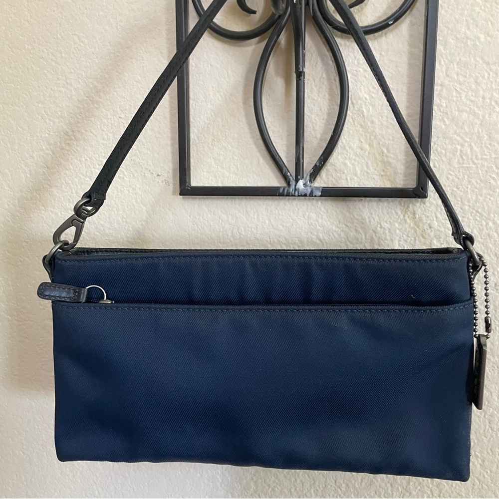 COACH Mercer Demi #7407 Navy Nylon Shoulder Bag